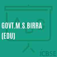 Govt.M.S.Birra (Edu) Middle School Logo