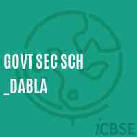 Govt Sec Sch _Dabla Secondary School Logo