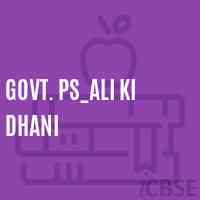 Govt. Ps_Ali Ki Dhani Primary School Logo