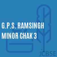 G.P.S. Ramsingh Minor Chak 3 Primary School Logo