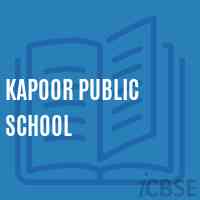 Kapoor Public School Logo