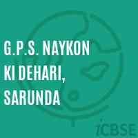 G.P.S. Naykon Ki Dehari, Sarunda Primary School Logo
