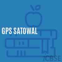 Gps Satowal Primary School Logo