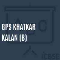 Gps Khatkar Kalan (B) Primary School Logo