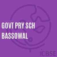 Govt Pry Sch Bassowal Primary School Logo