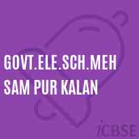 Govt.Ele.Sch.Mehsam Pur Kalan Primary School Logo