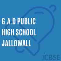 G.A.D Public High School Jallowall Logo