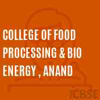 College of Food Processing & Bio Energy , Anand Logo