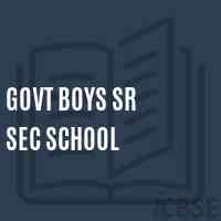 Govt Boys Sr Sec School Logo