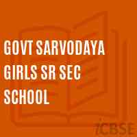Govt Sarvodaya Girls Sr Sec School Logo