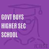 Govt Boys Higher Sec School Logo