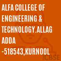 Alfa College of Engineering & Technology.Allagadda -518543,Kurnool Logo