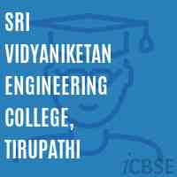 Sri Vidyaniketan Engineering College, Tirupathi Logo