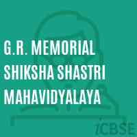 G.R. Memorial Shiksha Shastri Mahavidyalaya College Logo