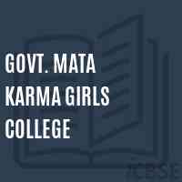 Govt. Mata Karma Girls College Logo