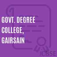 Govt. Degree College, Gairsain Logo