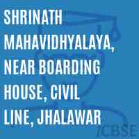 Shrinath Mahavidhyalaya, Near Boarding House, Civil Line, Jhalawar College Logo