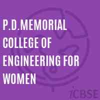 P.D.Memorial College of Engineering For Women Logo