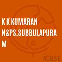 K K Kumaran N&ps,Subbulapuram Primary School Logo