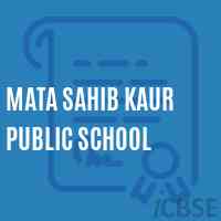 Mata Sahib Kaur Public School Logo