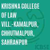 Krishna College of Law Vill.-Kamalpur, Chhutmalpur, Sahranpur Logo
