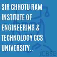 Sir Chhotu Ram Institute of Engineering & Technology Ccs University Meerut Logo