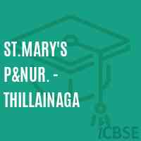 St.Mary'S P&nur. - Thillainaga Primary School Logo