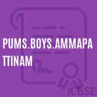 Pums.Boys.Ammapattinam Middle School Logo