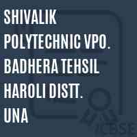 Shivalik Polytechnic Vpo. Badhera Tehsil Haroli Distt. Una College Logo
