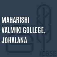 Maharishi Valmiki Gollege, Johalana College Logo