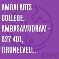 Ambai Arts College, Ambasamudram - 627 401, Tirunelveli District Logo