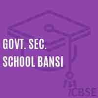 Govt. Sec. School Bansi Logo