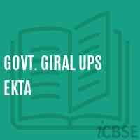 Govt. Giral Ups Ekta Middle School Logo