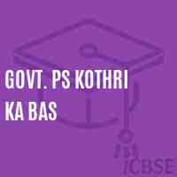 Govt. Ps Kothri Ka Bas Primary School Logo