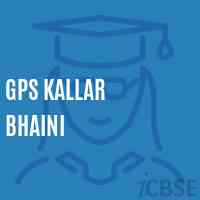 Gps Kallar Bhaini Primary School Logo