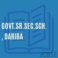 Govt.Sr.Sec.Sch., Dariba High School Logo