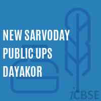 New Sarvoday Public Ups Dayakor Middle School Logo