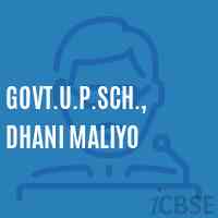 Govt.U.P.Sch., Dhani Maliyo Middle School Logo