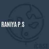 Raniya P.S Middle School Logo