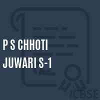 P S Chhoti Juwari S-1 Primary School Logo