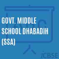 Govt. Middle School Dhabadih (Ssa) Logo