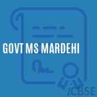 Govt Ms Mardehi Middle School Logo