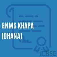 Gnms Khapa (Dhana) Middle School Logo