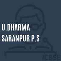 U.Dharma Saranpur P.S Primary School Logo