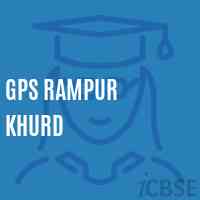 Gps Rampur Khurd Primary School Logo