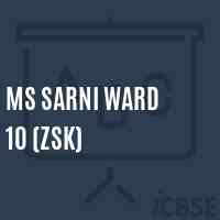 Ms Sarni Ward 10 (Zsk) Middle School Logo