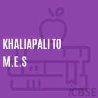 Khaliapali To M.E.S School Logo