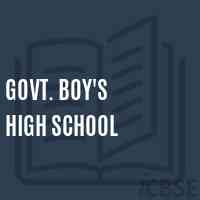 Govt. Boy'S High School Logo