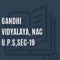 Gandhi Vidyalaya, Nac U.P.S,Sec-19 Middle School Logo