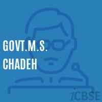Govt.M.S. Chadeh Middle School Logo